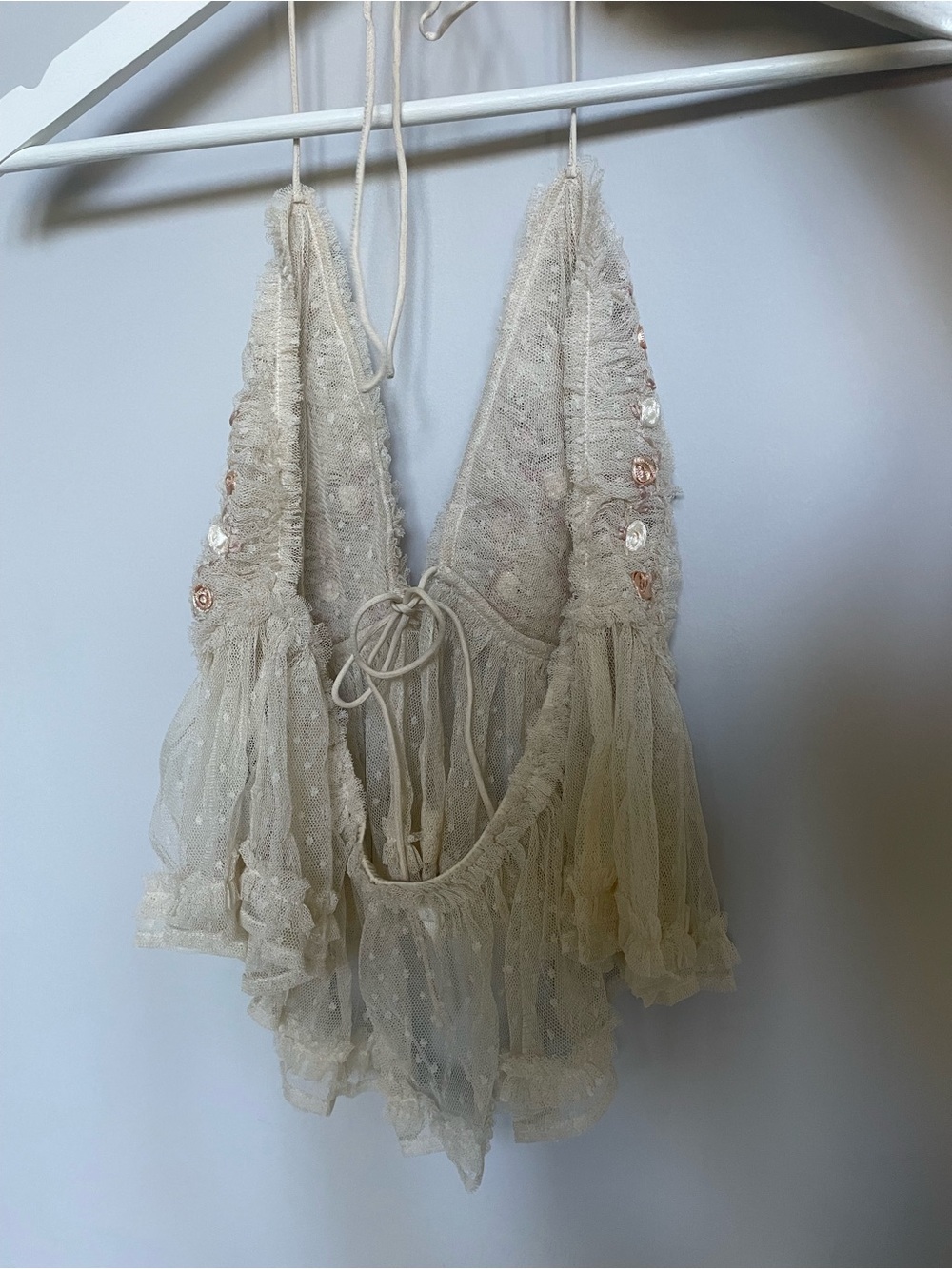 Free People Rosalita Ruffle Cami Sz S - Picture 8 of 9